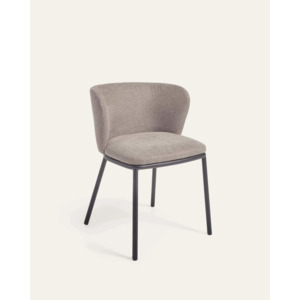 Kave Home: Kave Home Ciselia Chenille Dining Chair, Brown