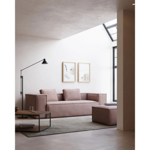 Kave Home: Kave Home Blok 3-Seat Sofa, Corduroy, Pink