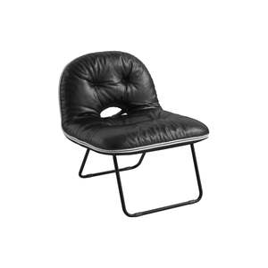 Linspire: Linspire Mirage Leather Folding Chair, Black