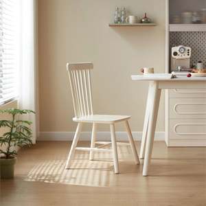 Linspire: Linspire Ventus Solid Wood Dining Chairs, White, Set of 2