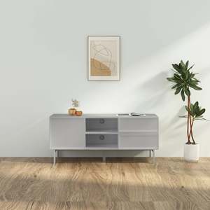 Loft Nora Entertainment Unit, 120cm, Light Grey
