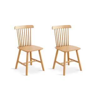 Mode: MODE Ton Ironica Dining Chair Replica, Natural Wood, Set of 2