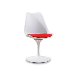 MODE Eero Saarinen Tulip Chair Replica, Red & White