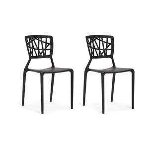 MODE Dondoli Pocci Viento Chair Replica, Black, Set of 2
