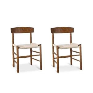 MODE Borge Mogensen Shaker Chair J39 Replica, Dark Wood, Set of 2