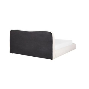 MODE Corin Fabric Gas Lift Bed Frame with Storage, Creamy White