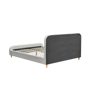 MODE Elina Fabric Bed Frame, Light Grey
