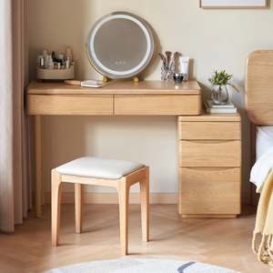 Solidwood Radiant Extendable Dressing Table, Ash, 125cm