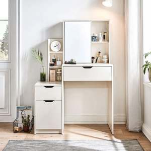 Dressing Tables: Linspire Royale Dressing Table & Stool Set, Neutral White