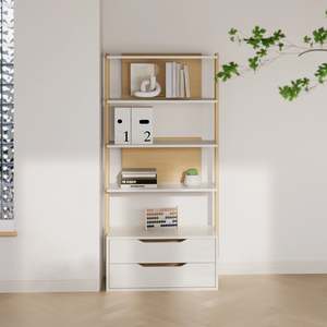 Kids Furniture: Boori Modular Kids 2 Drawer Bookshelf, Soft White