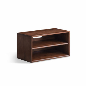 Solidwood Luxembourg 2-Level Shelf Module, American Black Walnut
