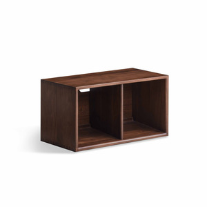Solidwood Luxembourg 2-Cube Module, American Black Walnut