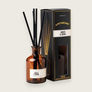 Products: Apothecary Amber Glass Reed Diffuser – Vetiver & Cardamom