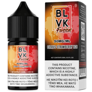 Blvk Nic Salts: Citrus Strawberry Ice Nic Salts (30mL) by BLVK (Fusion)