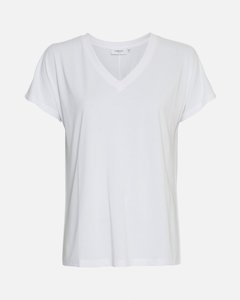 Moss Copenhagen: Fenya Modal V Tee | Snow