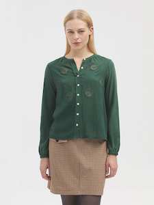 BCI Cotton Floral Shirt | English Green | Nice Things
