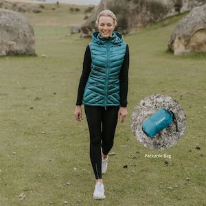 Mary Claire Women's 90/10 Packable Vest | Empire Teal | Moke