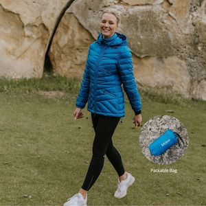 Moke: Cushla 90/10 Packable Jacket | Imperial Blue | Moke