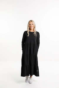 L/S Kendall Dress | Black | Homelee