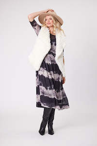 Eira Fur Vest | Cream | Lemontree
