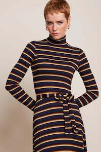 Rollneck Dress | Century Stripe | King Louie