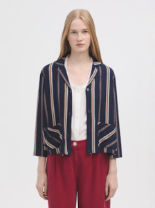 Tiny Stripes Blazer | Navy | Nice Things