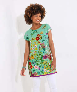Summer Fun Floral Tunic | Green
