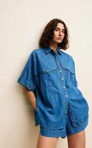 Bella Shirt | Denim | Kinney