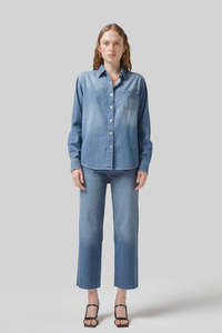 Blouses Shirts: Jayda Shirt | Pacific Blue | Dricoper