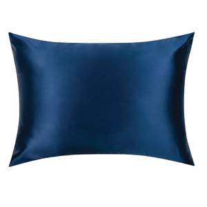 Navy Blue Silk Pillowcase - NZ Standard Size - Zip Closure