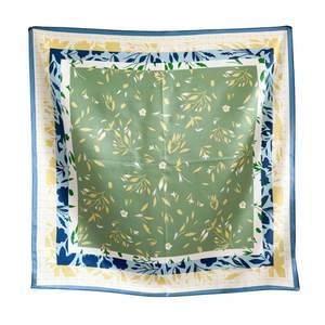 Retro Botanica Pure Mulberry Silk Square Scarf Bandana