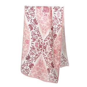 Vintage Luxe Pure Mulberry Silk Extra Large Long Scarf - Red