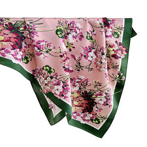Silk Scarves: Sakura Reverie Pure Mulberry Silk Square Scarf Bandana