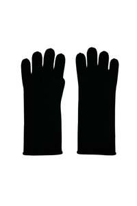 Cashmere Fine Knit Gloves - Black