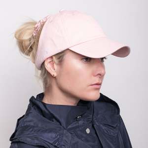 Silk Lined Hats: Silk-lined Baseball Cap With Open Back For Curly Hairs & Pony Tails - Lemonade Pink