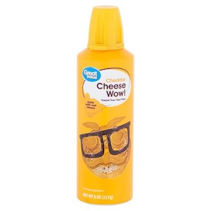 Cheese: Great Value Cheese Wow! Spray Cheese Cheddar 8oz/227g