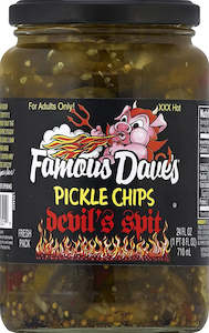 Pickles Relish: Famous Daves Pickle Chips Devils Spit 24fl oz/710ml