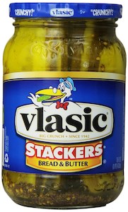 Pickles Relish: Vlasic Stackers Bread & Butter 24floz/710ml