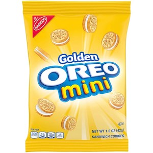 Baked Goods: Nabisco Oreo Golden Mini cookies 1.5oz/42g