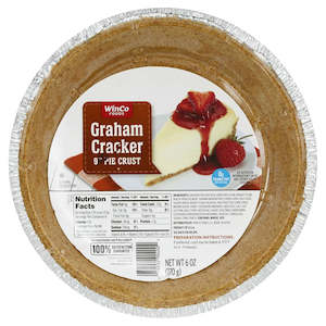 Winco Graham Cracker 9" Pie Crust 6oz/170g