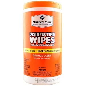 Members Mark Disinfecting Wipes Orange Scent 78count