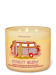 B&BW Scented 3 Wick Candle Sunlit Glow 14.5oz/411g Bath & Body Works