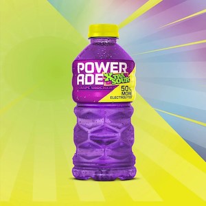 Beverages: Powerade Xtra Sour Grape Shocker 20floz/591ml