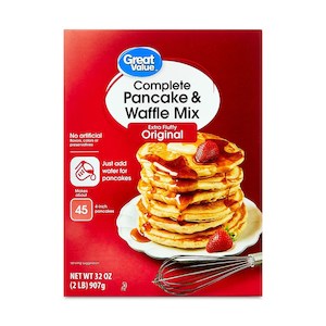 Baking: Great Value Complete Pancake & Waffle Mix Extra Fluffy Original 32oz/907g