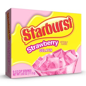 Meals: Starburst Gelatin mix Strawberry
