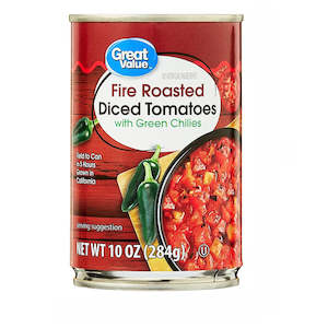 Great Value Fire Roasted Diced Tomatoes with Green Chilies 10oz