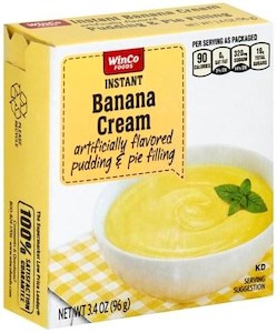 Winco Instant Pudding Banana Cream 3.4oz/96g