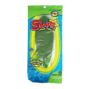 Slaps Lollipops Green Apple 10 piece