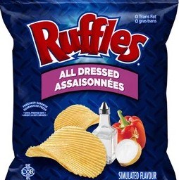 Nibbles Snacks: Ruffles All Dressed Chips 28g