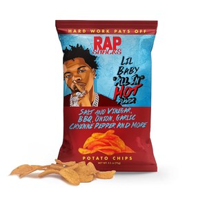 Rap Snacks Potato Chips Lil Baby "All In" Hot Flavor 2.5oz/71g